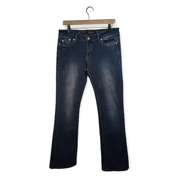 PUZZLE Classic Wear Jeans Wide Leg Distressed Size 30 - Picture 1 of 4